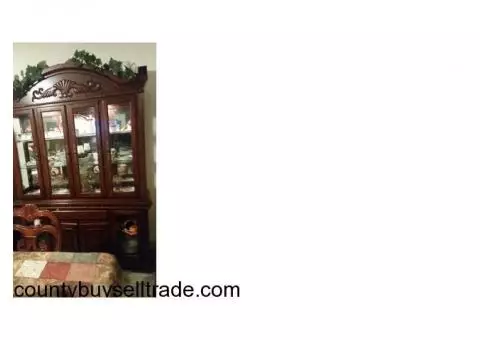 Lighted Wooden Hutch